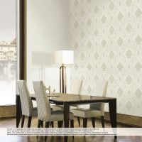 Обои Decori-Decori Mirabilia 83429 Винил на флизелине (1,06*10,05) Бежевый, Дамаск — фото 3, Обои для стен