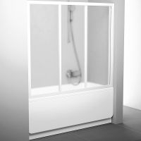 Шторка на ванну Ravak Supernova AVDP3-160 40VS0102ZG профиль Белый стекло Grape — фото 1, Шторки для ванной раздвижные