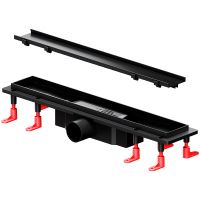 Душевой лоток AM.PM PrimeFlow 50 с Черной матовой решеткой / под плитку Tile арт-W02SC-U11-050-04BM — фото 4, Душевые лотки