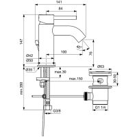 Смеситель для раковины Ideal Standard Ceraline Черный матовый арт-BC203U4 — фото 2, Смесители для раковины