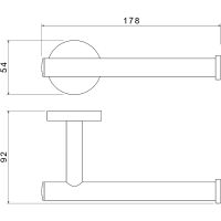 Держатель туалетной бумаги Aquatek Оберон AQ4208MB Черный матовый — фото 2, Держатели туалетной бумаги