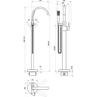 Товар: Смеситель для ванны Ravak Freedom FM 080.00CR X070424 Хром - фото 7 Смеситель для ванны Ravak Freedom FM 080.00CR X070424 Хром — фото 7, Смесители напольные