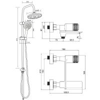 Душевая система Orange Push M01-912cr Хром — фото 8, Душевое оборудование. Душевая программа