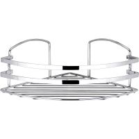 Полка корзина Tekno-tel LM007SSM угловая Нержавеющая сталь матовая — фото 1, Полки для ванной и душа