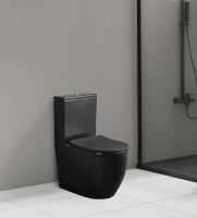 Унитаз компакт Ceruttispa Orlter MB CT9866 Черный матовый с бачком и сиденьем Микролифт — фото 5, Напольные унитазы