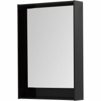 Зеркало Aquanet Милан 60 306383 с подсветкой Черный глянец с сенсорным выключателем — фото 3, Зеркала в ванную комнату