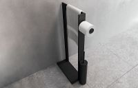 Товар: Напольная стойка Novellini Kuadra R90AKFPSRS-H Черная матовая - фото 2 Напольная стойка Novellini Kuadra R90AKFPSRS-H Черная матовая — фото 2, Стойки - набор держателей