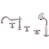 Смеситель на борт ванны Rav Slezak Morava retro MK164.5P Хром — фото 1, Смесители