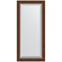 Зеркало Evoform Exclusive 112х52 BY 1147 с фацетом в багетной раме - Орех 65 мм — фото 1, Мебель для ванной