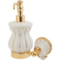 Дозатор для жидкого мыла Migliore Olivia 17515 Золото Белый — фото 1, Дозаторы