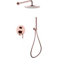 Душевая система Abber Wasser Kreis AF8118RG Розовое золото — фото 1, Встраиваемые душевые комплекты