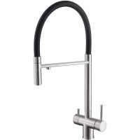 Смеситель для кухни Abber Wasser Kreis AF81141 Хром Черный матовый — фото 1, Смесители для кухни