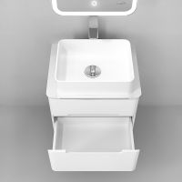 Тумба под раковину Jorno Bosko 60 Bos.01.60/P/W подвесная Белая — фото 4, Мебель для ванной