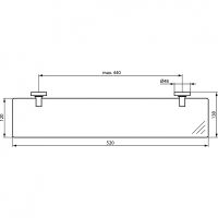 Товар: Полка Ideal Standard IOM A9124AA Хром - фото 3 Полка Ideal Standard IOM A9124AA Хром — фото 3, Полки для ванной и душа