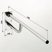 Поручень Bemeta Help 301102091 Нержавеющая сталь — фото 2, Поручни для ванной