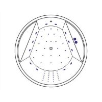 Акриловая ванна Excellent Great Arc 160x160 WAEX.GRE16.NANO.CR с гидромассажем — фото 8, Ванны