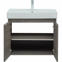 Тумба с раковиной Aquanet Nova Lite 75 302527 подвесная Дуб рошелье — фото 6, Тумбы с раковиной