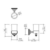 Товар: Стакан для зубных щеток Devon&Devon Black Diamond BLKD503CRNE Хром Черный - фото 2 Стакан для зубных щеток Devon&Devon Black Diamond BLKD503CRNE Хром Черный — фото 2, Мыльницы
