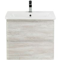 Тумба под раковину BelBagno 60 подвесная Rovere Vintage Bianco арт-ALBANO-CER-600-2C-SO-RVB — фото 1, Тумбы под раковину