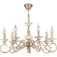 Люстра Maytoni Elegant Perla ARM337-07-R Кремовая Золото — фото 1, Люстры