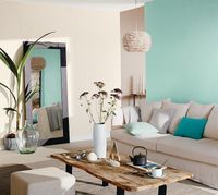 Обои Caselio Linen 2 68526509 Винил на флизелине (0,53*10,05) Бирюзовый, Однотонные — фото 2, Обои для стен