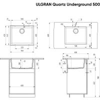 Товар: Кухонная мойка Ulgran Quartz Underground 500-05 Бетон - фото 3 Кухонная мойка Ulgran Quartz Underground 500-05 Бетон — фото 3, Кухонные мойки