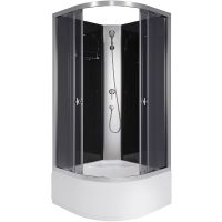 Душевая кабина Niagara Eco 80x80 E80/40/TN/BK без гидромассажа — фото 2, Душевые кабины