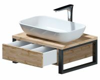 Товар: Тумба под раковину 1MarKa Grunge Loft 60П Ц0000001580 подвесная Дуб вотан - фото 2 Тумба под раковину 1MarKa Grunge Loft 60П Ц0000001580 подвесная Дуб вотан — фото 2, Мебель для ванной