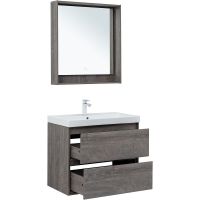 Тумба под раковину Aquanet Милан 80 336374 подвесная Дуб рошелье — фото 10, Тумбы под раковину