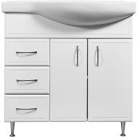 Товар: Тумба под раковину Stella Polar Концепт 80 L SP-00000129 Белая - фото 3 Тумба под раковину Stella Polar Концепт 80 L SP-00000129 Белая — фото 3, Тумбы под раковину