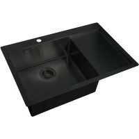 Кухонная мойка ZorG Light Grafit ZL R 780510-L GRAFIT Графит — фото 1, Кухонные мойки