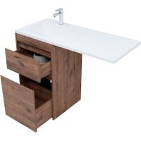 Тумба с раковиной Aquanet Токио 110 L 335585 Дуб веллингтон — фото 3, Тумбы с раковиной