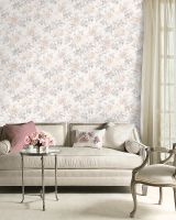 Обои Prima Italiana Carnevale 80701 Винил на флизелине (1,06*10) Белый/Бежевый/Серый, Цветы/Листья — фото 2, Обои для стен