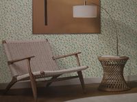 Обои Bernardo Bartalucci Marisa 84258-3 Винил на флизелине (1,06*10) Голубой/Бежевый, Цветы — фото 4, Обои для стен