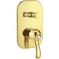 Смеситель для душа Migliore Lem Swarovski 18895 Золото — фото 1, Смеситель для душа