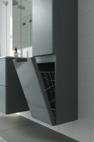 Товар: Шкаф пенал Creto Bravo 35 22-BrG35 подвесной с бельевой корзиной Серый - фото 5 Шкаф пенал Creto Bravo 35 22-BrG35 подвесной с бельевой корзиной Серый — фото 5, Мебель для ванной