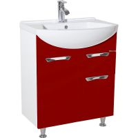 Тумба под раковину Bellezza Альфа 65 4638810090032 Белая Красная — фото 1, Тумбы под раковину