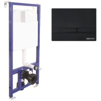 Инсталляция Berges Novum F5 040255 для унитаза с Черной матовой клавишей смыва — фото 1, Инсталляции для унитазов