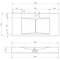 Товар: Раковина Abber Stein 100 AS2641 Белая матовая - фото 5 Раковина Abber Stein 100 AS2641 Белая матовая — фото 5, Раковины подвесные