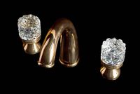 Смеситель для раковины Boheme Crystal 297-CRST Золото — фото 2, Смесители