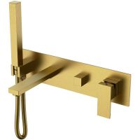 Смеситель для ванны Boheme Qubic 474-2-BR Бронза — фото 1, Смесители