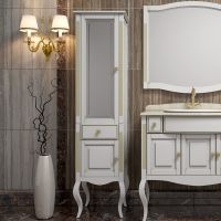 Товар: Шкаф пенал Opadiris Лаура 44 L Z0000006525 Белый с золотой патиной ручки Swarovski Золото - фото 2 Шкаф пенал Opadiris Лаура 44 L Z0000006525 Белый с золотой патиной ручки Swarovski Золото — фото 2, Мебель для ванной