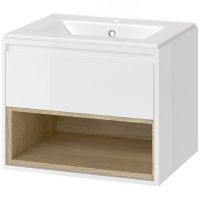 Тумба под раковину Excellent Tuto 60 MLEX.0101.600.WHBL подвесная Белый Дуб — фото 1, Мебель для ванной