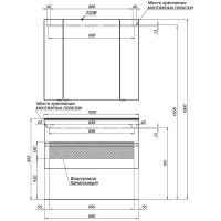 Товар: Тумба с раковиной Aquanet Алвита 100 238369 подвесная Белый глянец - фото 6 Тумба с раковиной Aquanet Алвита 100 238369 подвесная Белый глянец — фото 6, Мебель для ванной