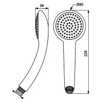 Ручной душ Vidima Fresh BA205AA Хром — фото 2, Лейки для душа