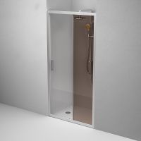 Душевая дверь AM.PM Gem Solo 100 W90G-100-1-195MBr профиль Хром матовый стекло бронзовое-прозрачное — фото 3, Раздвижные душевые двери