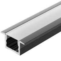 Профиль алюминиевый Arlight Slim 037114 встраиваемый для контурной подсветки Черный — фото 1, Профили для светодиодных лент