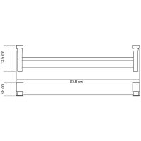 Товар: Полотенцедержатель WasserKRAFT Leine K-5040W двойной Хром - фото 3 Полотенцедержатель WasserKRAFT Leine K-5040W двойной Хром — фото 3, Полотенцедержатели