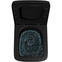 Комплект унитаза с инсталляцией Point Меркурий 886914SLO3+PN41831BM Черный матовый с сиденьем Микролифт и Черной матовой клавишей смыва — фото 7, Унитазы