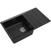 Кухонная мойка GranFest Level GF-LV-860L Черная — фото 1, Кухонные мойки